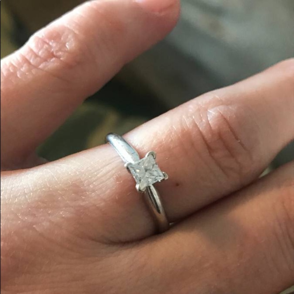 Princess cut engagement ring